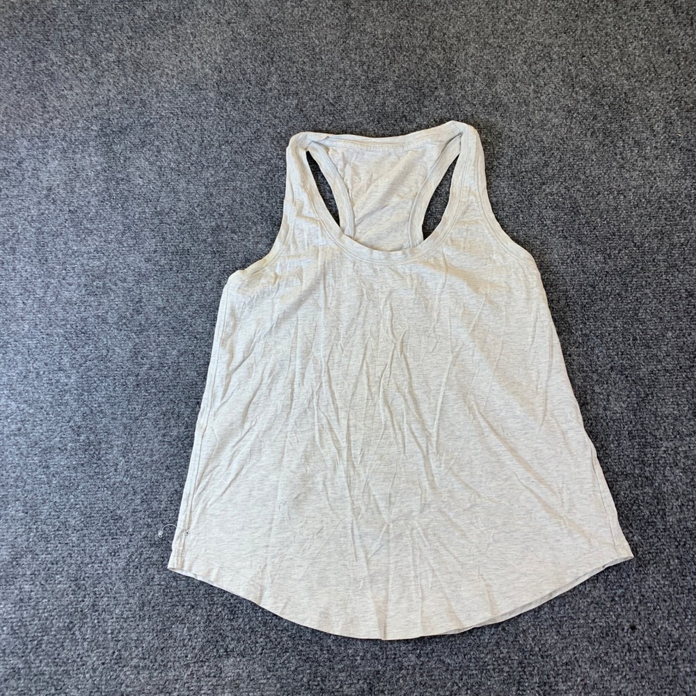 Lululemon Racerback Tank Top Womens 4‎ Heathered Gray Activewear Yoga READy